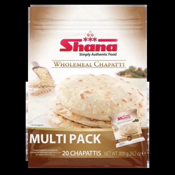 SHANA WHOLEMEAL CHAPATTI 20 PCS