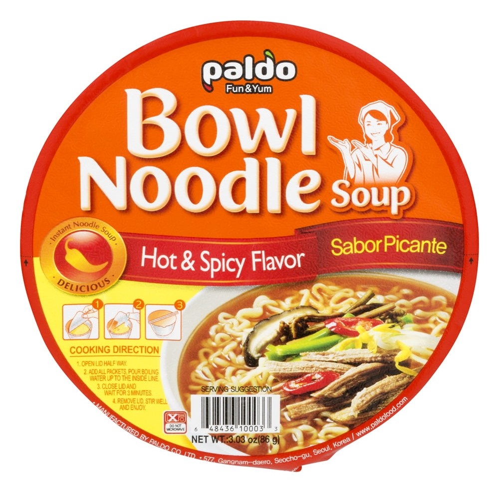 Paldo Hot & Spicy Instant Noodle Soup 3.03 OZ