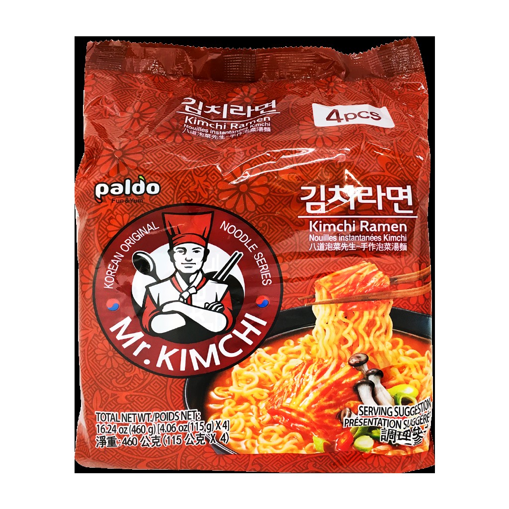 PALDO KIMCHI RAMEN NOODLES 4 Pack        1 OZ