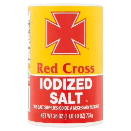 RED CROSS IODIZED SALT 26 OZ