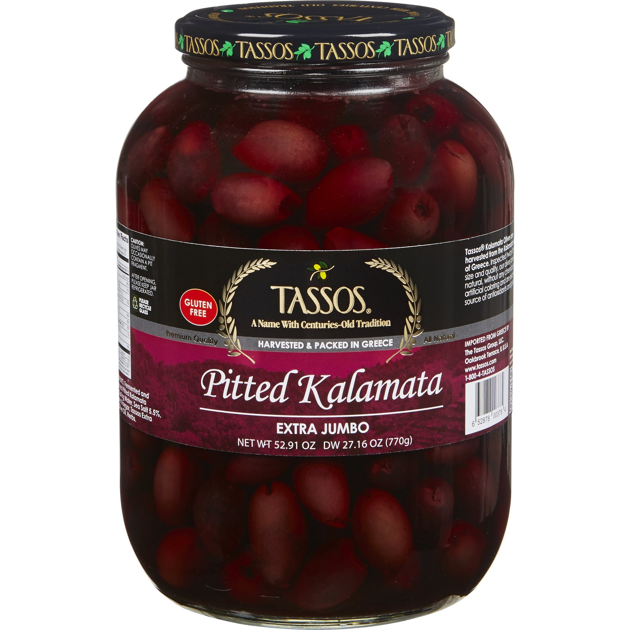 Tassos Pitted Kalamata Olives 27 OZ