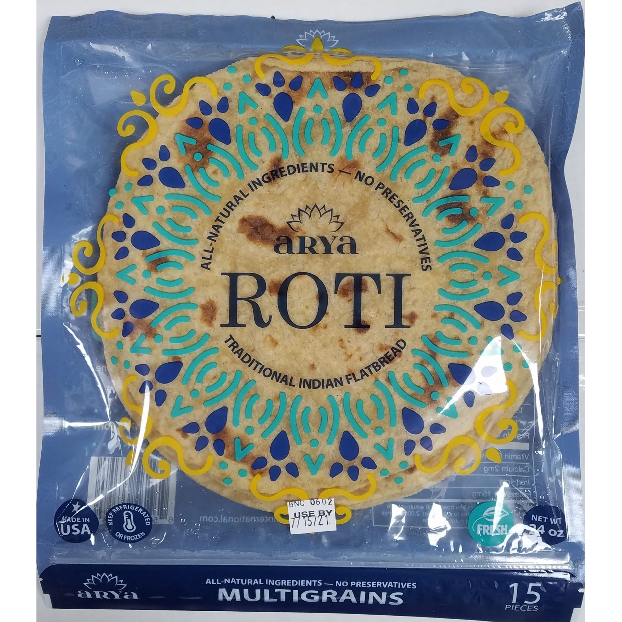 MULTIGRAIN ROTI ARYA 15 PCS