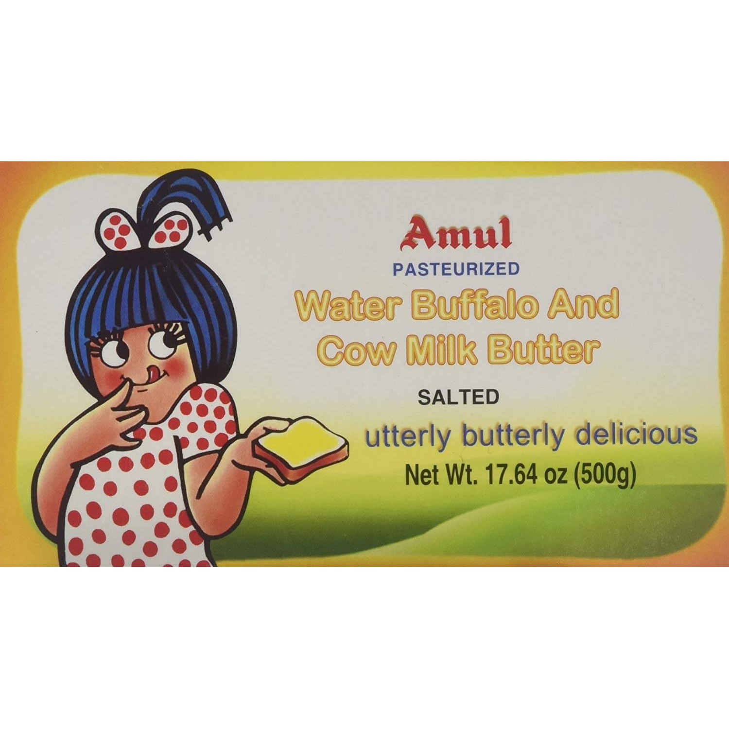 AMUL BUTTER WATER BUFFALO AND COW MILK BUTTER 1.1 Lbs