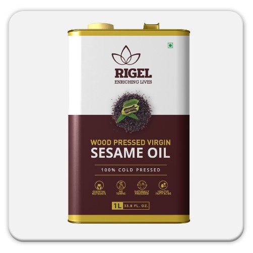 Rigel Wood Pressed Virgin Sesame Oil 5 LTR
