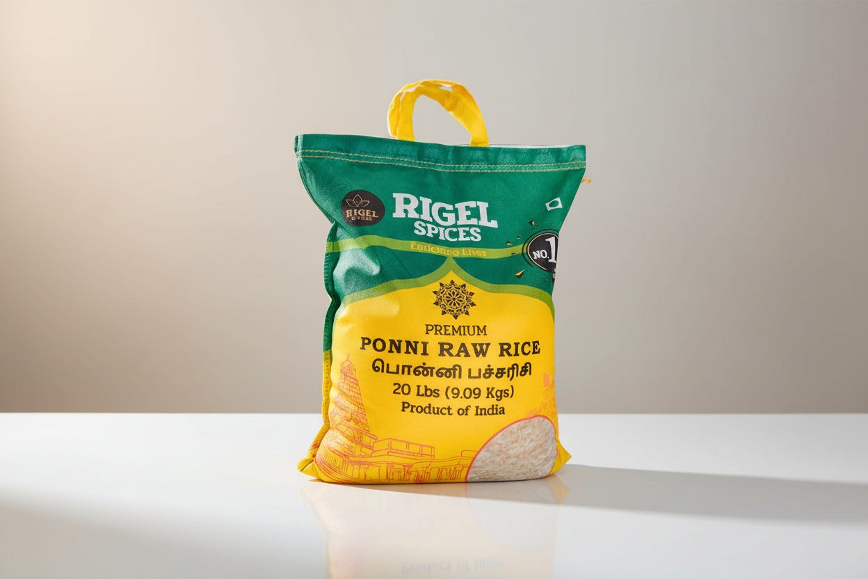 RIGEL PONNI RAW RICE 20 LB