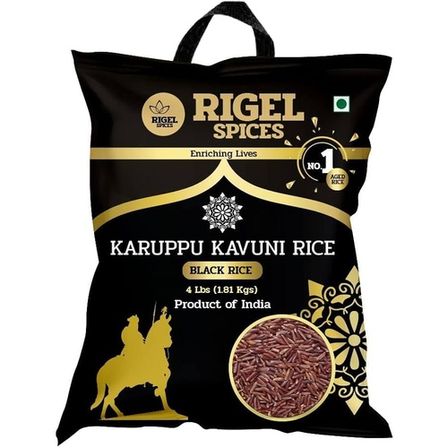RIGEL KARUPPU KAVUNI RICE 4 LB 4 LBS