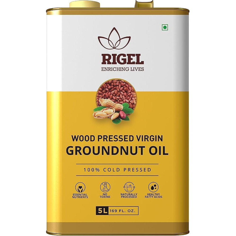 Rigel Wood Pressed Groundnut Oil 5 LTR