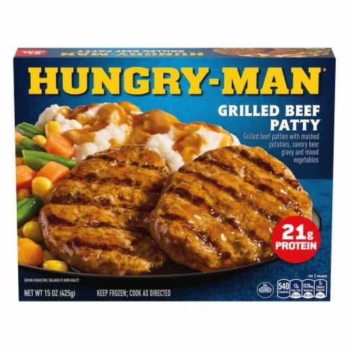 HUNGRY MAN BEEF PATTY 15 OZ