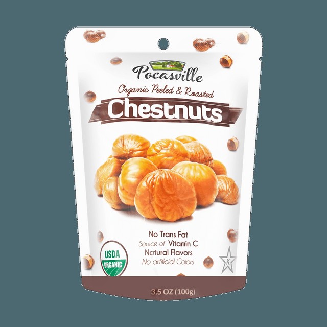 POCAS ORGANIC ROASTED CHESTNUT 3.5 OZ