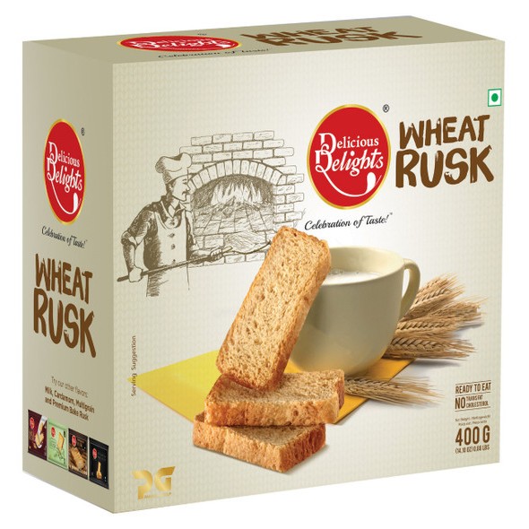 DELIOUS DELIGHT WHEAR RUSK 400 GM