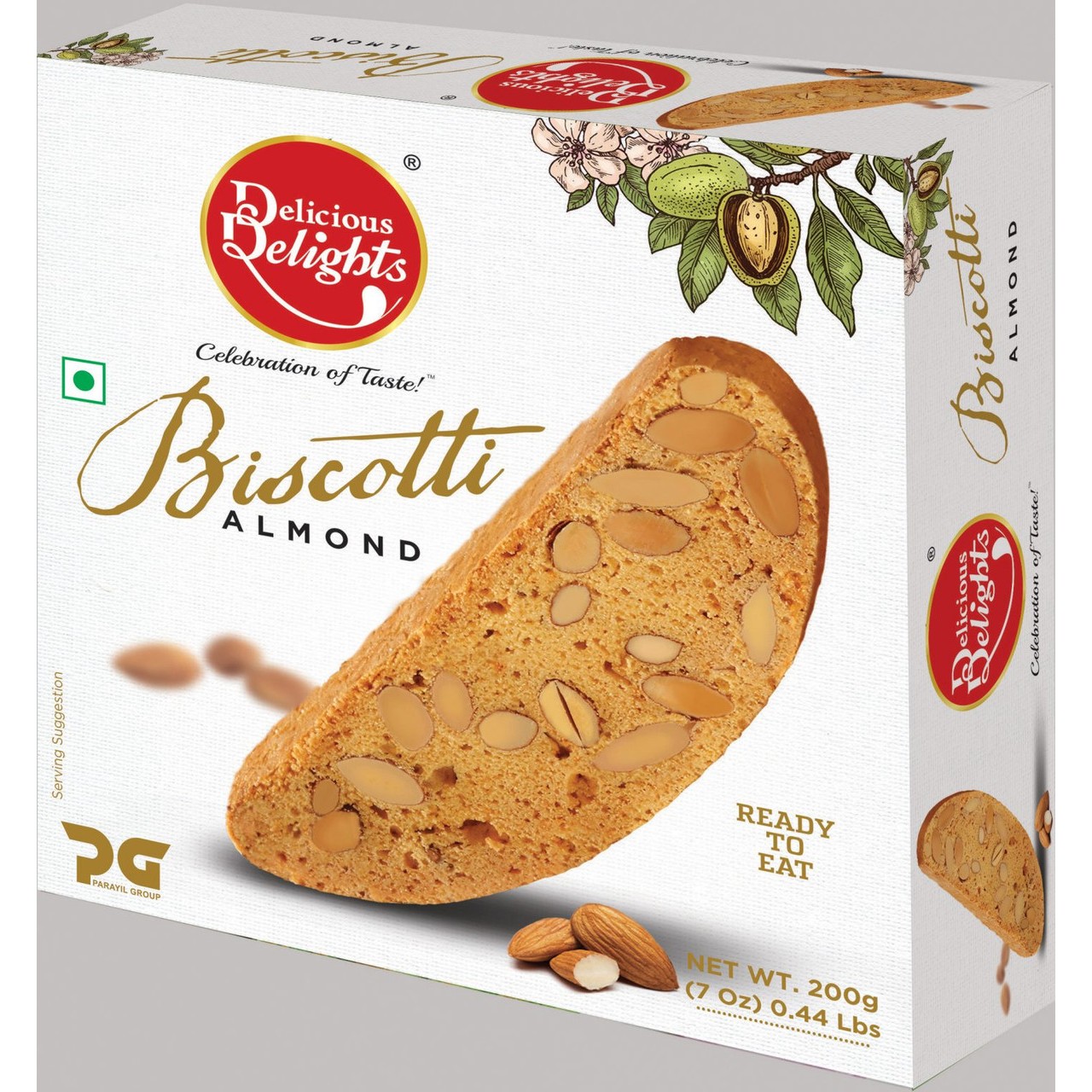 DELICIOUS DELIGHTS BISCOTTI ALMOND 200 GM