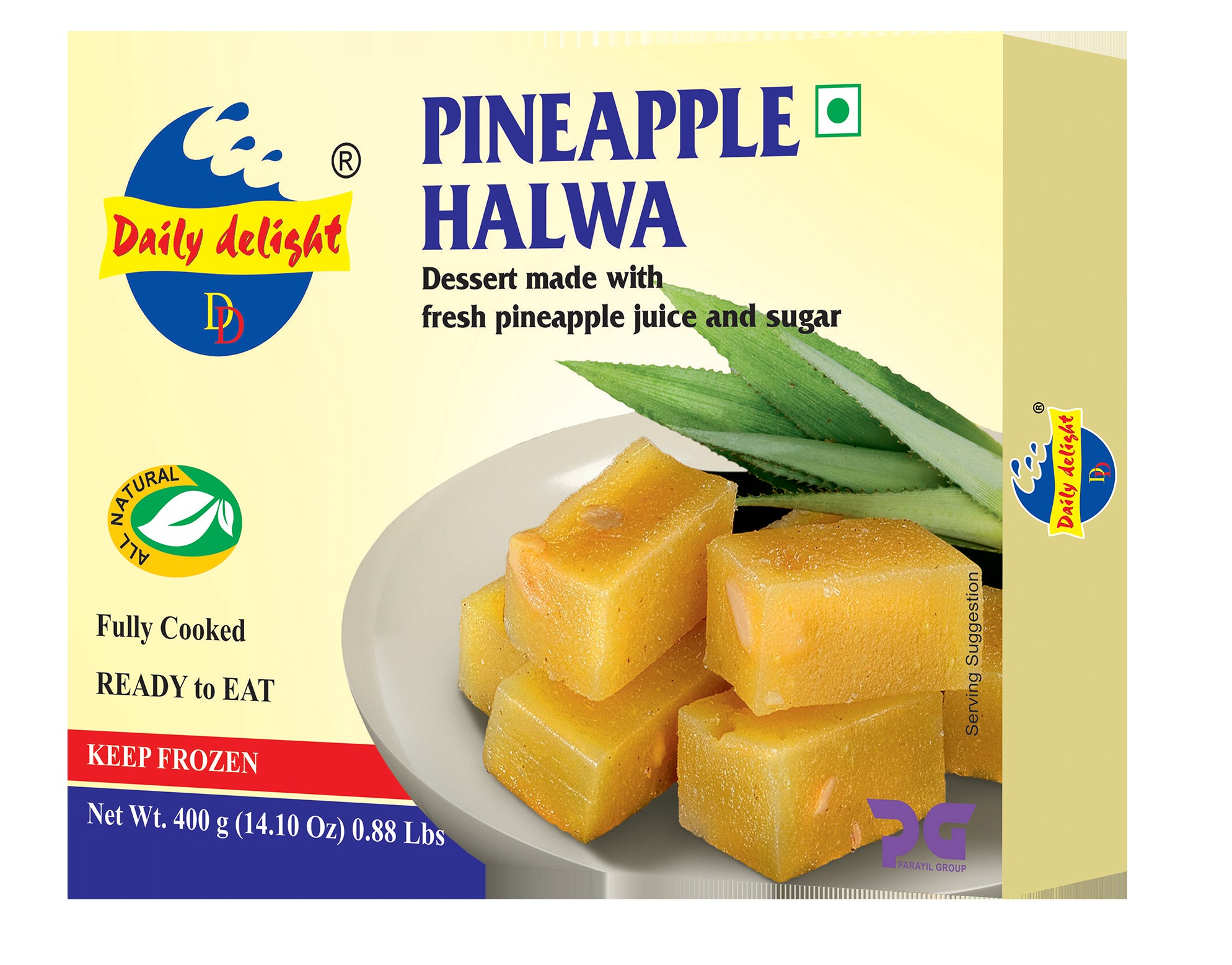 DD FRZ HALWA PINEAPPLE 400 GM