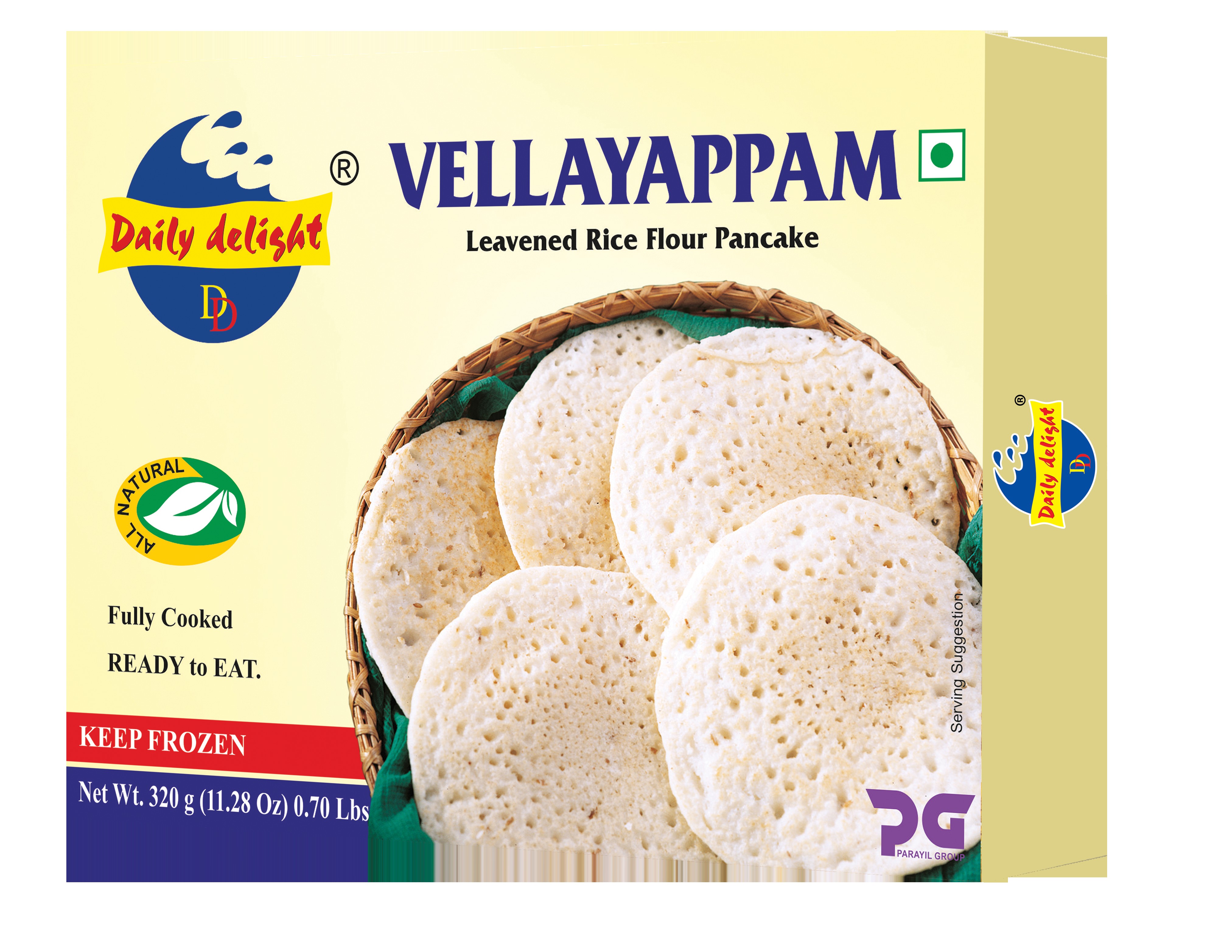DAILY DELIGHT VELLAYAPPAM 320 GM