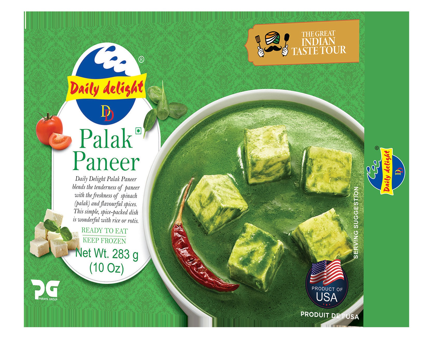 DD FRZ PALAK PANEER 10 OZ