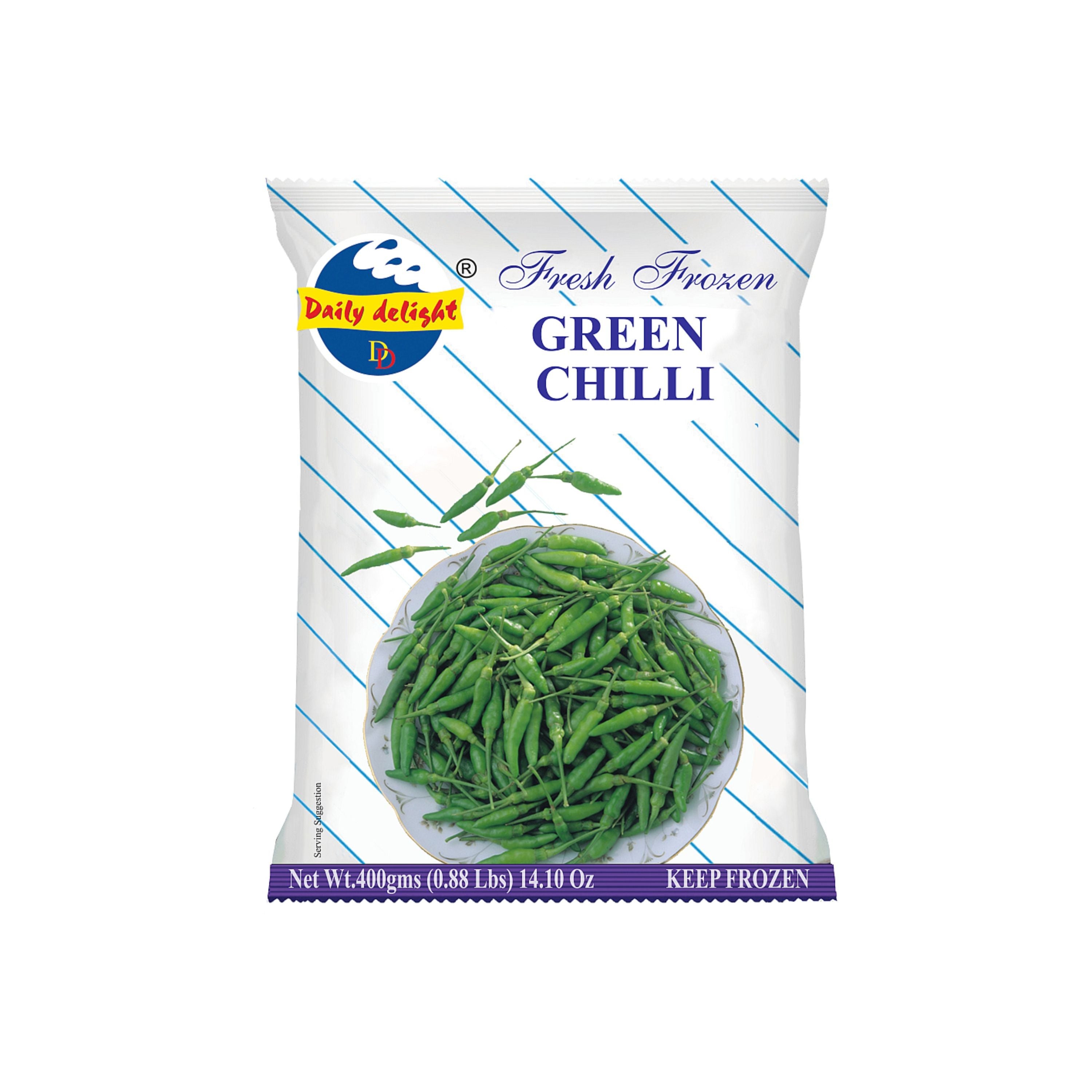 DAILY DELIGHT GREEN CHILLI 400 GM