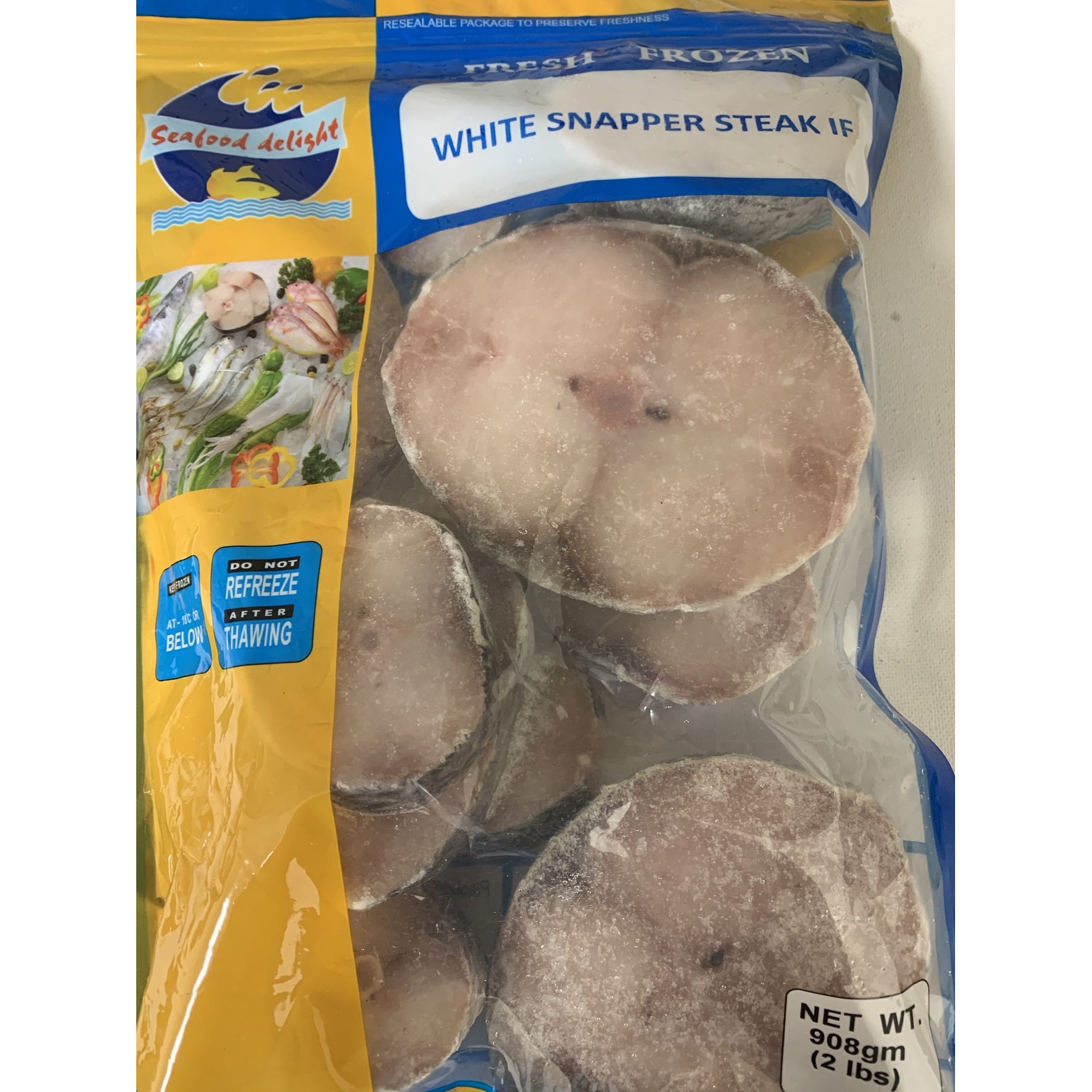 WHITE SNAPPER STEAK 908 GM