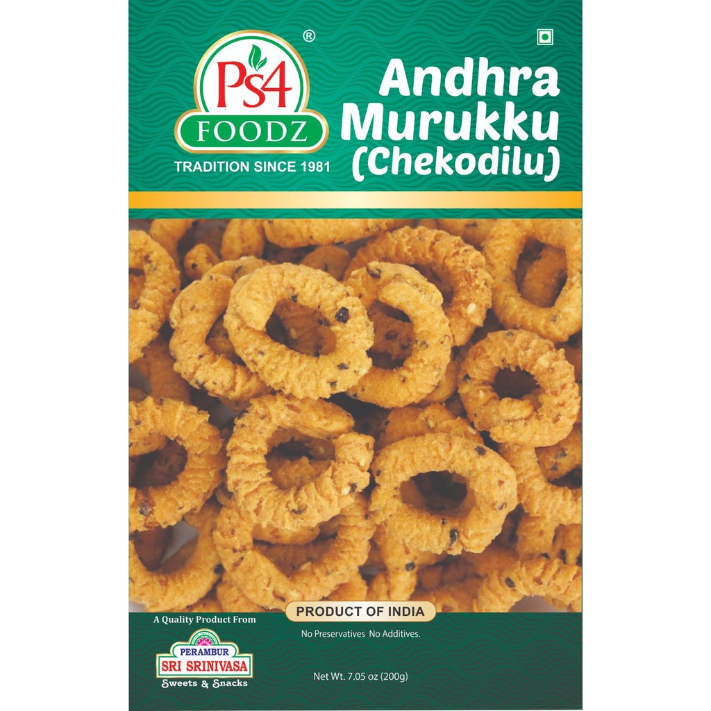 ANDHRA MURUKKU PS4 FOODZ 200 GM
