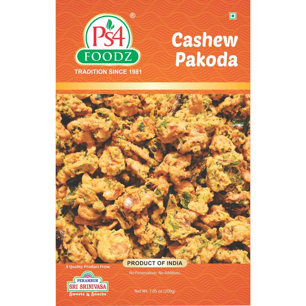 CASHEW PAKODA PS4 FOODZ 200 GM