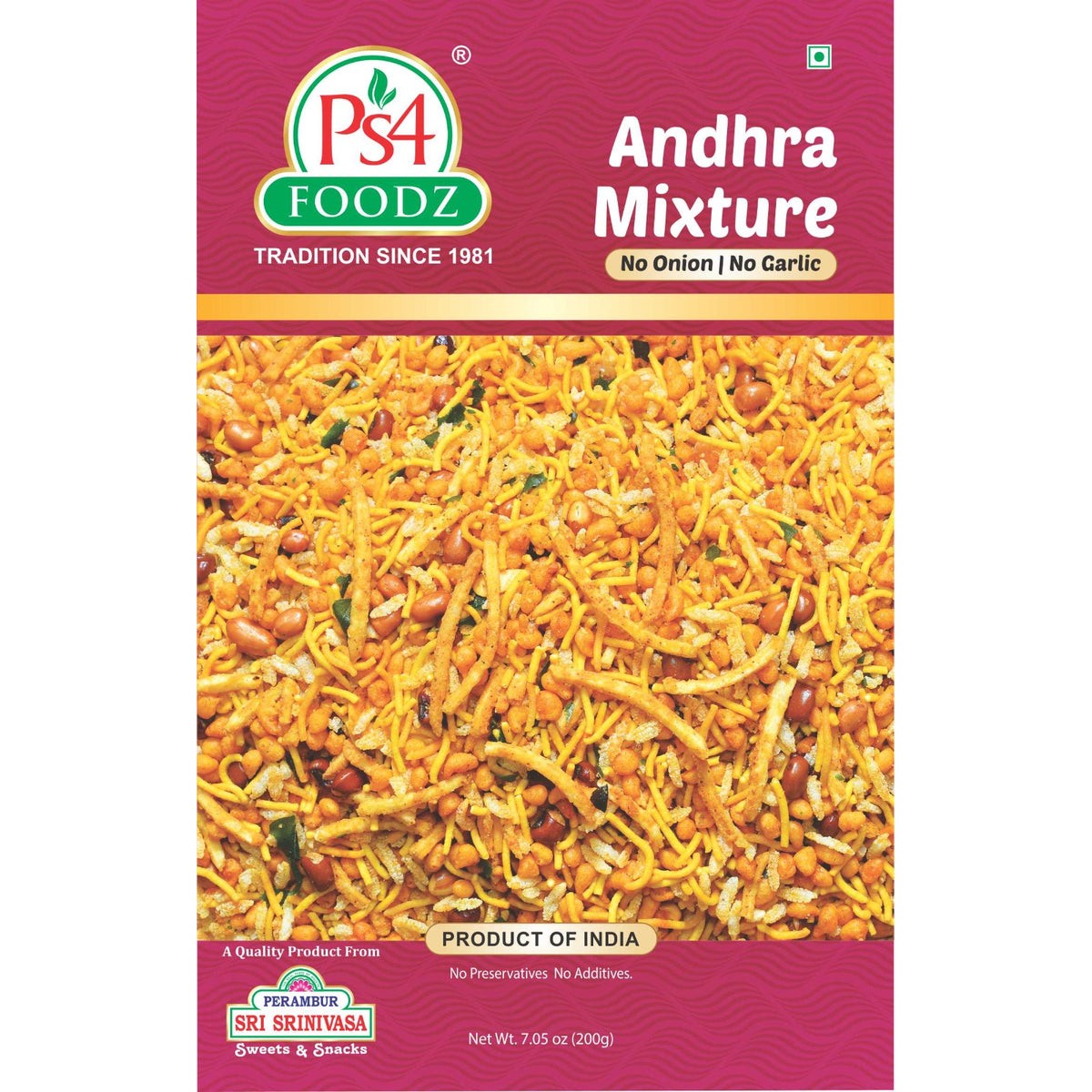 ANDHRA MIXTURE 200G PS4 FOODZ 200 GM