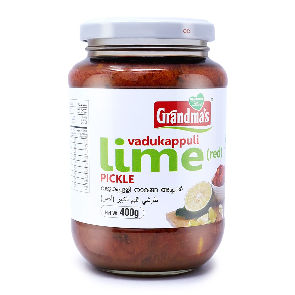 GRANDMA VADUKAPPULI LIME (RED) PICKLE 400 GM