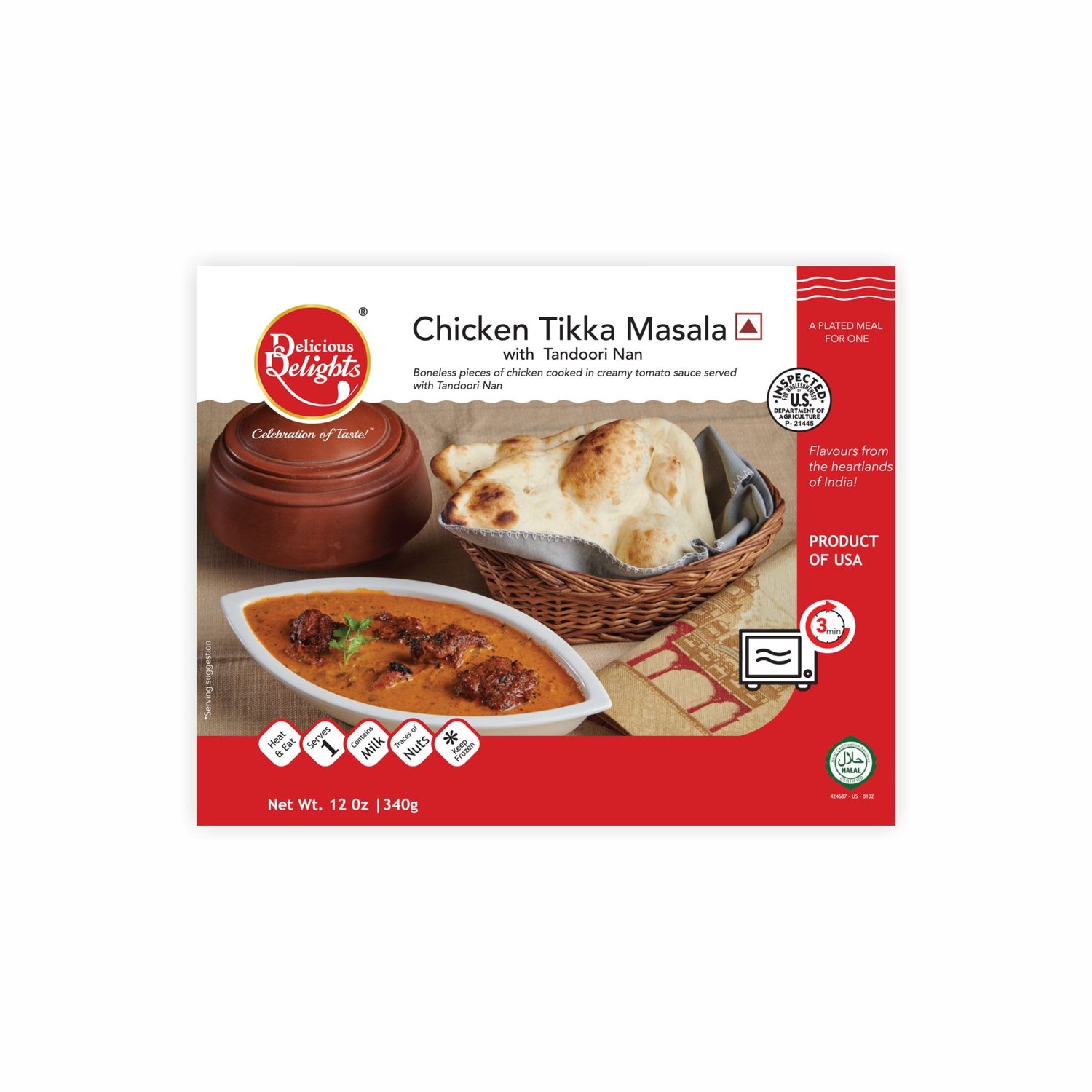 DELICIOUS DELIGHTS CHICKEN TIKKA MA 340 GM