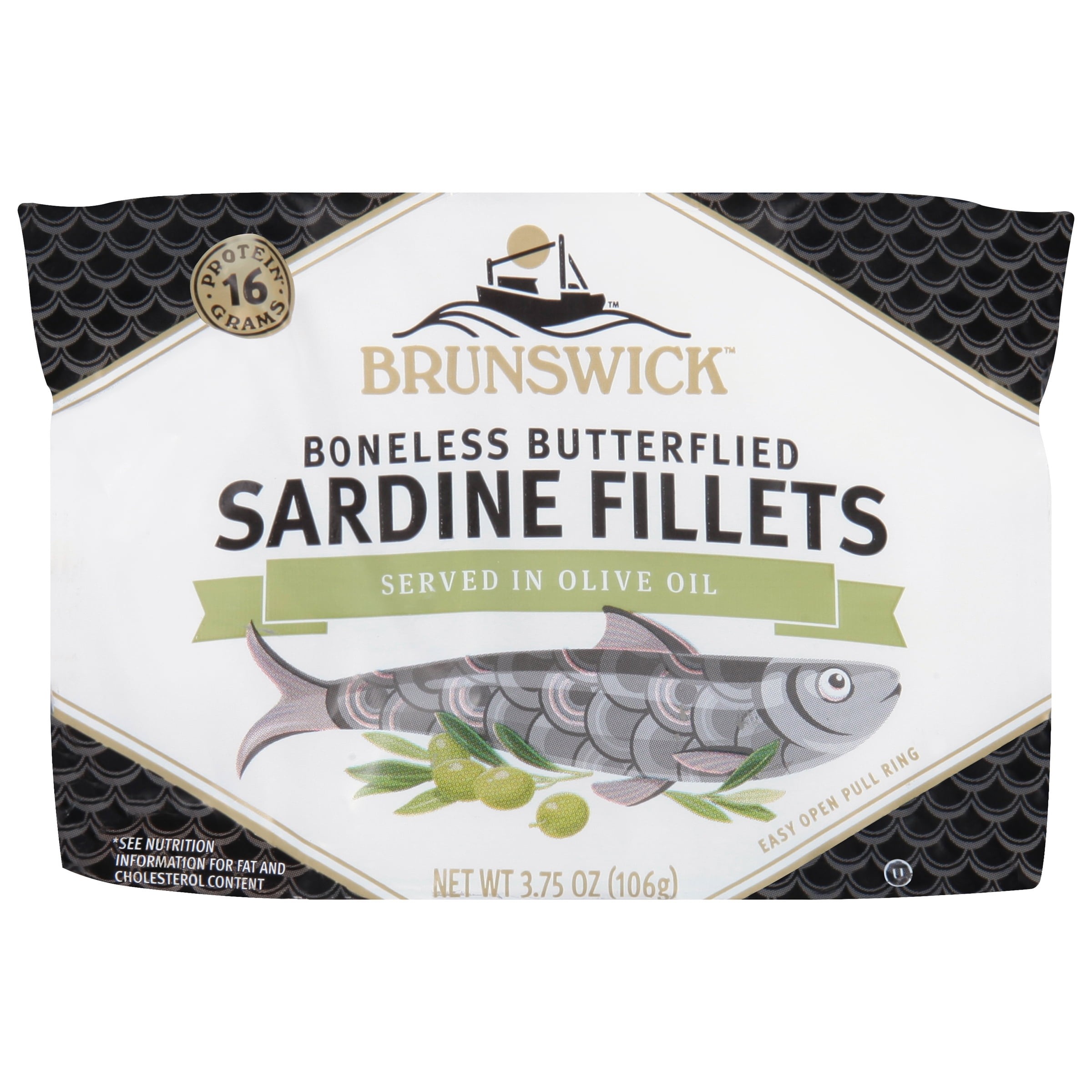 BRUNSWICK SARDINES FILLETS IN OLIVE 3.75 OZ