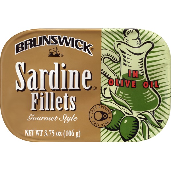 Brunswick:In Olive Oil Tin Overwrap 3.75 OZ