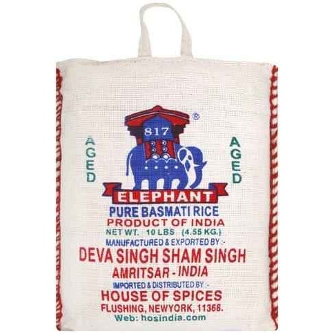 817 Pure Basmati Rice 10 LBS