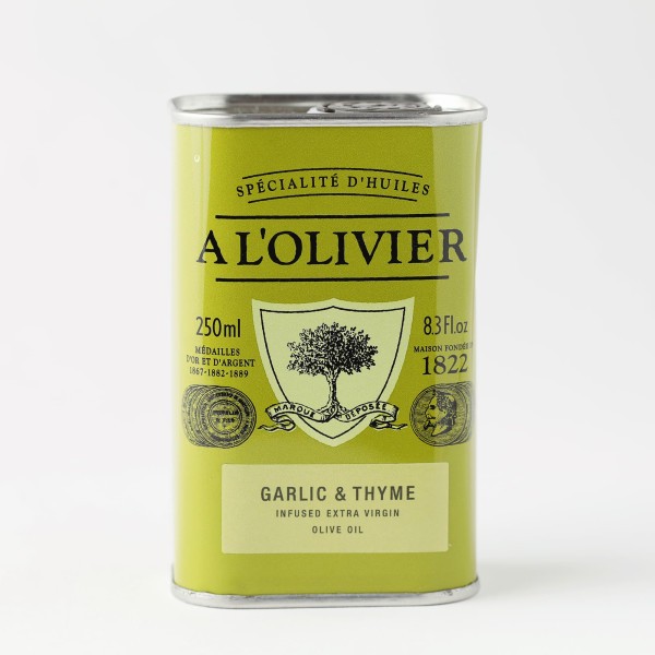 ALOLIVIER GARLIC And THYME INFUSED EXTRA VIRGIN OLIVE OIL 0.5 Lbs