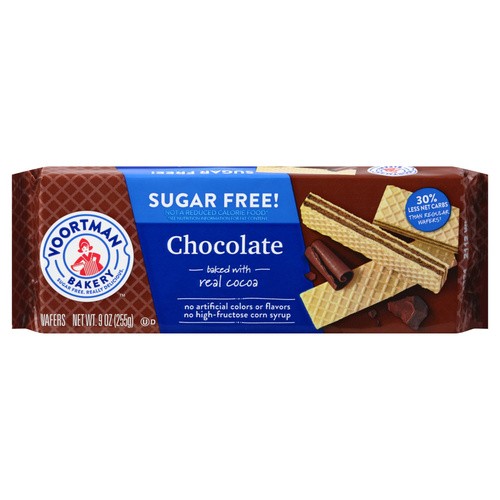 VOORTMAN SUGAR FREE WAFER CHOC           9 OZ