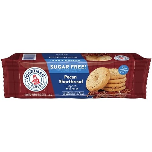 VOORTMAN SUGAR FREE SHORTBREAD           8 OZ
