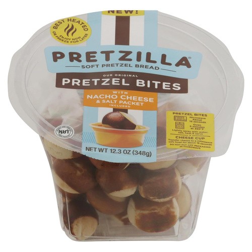 PRETZILLA PRETZEL BITES TUB W/CHEESE     12.3 OZ