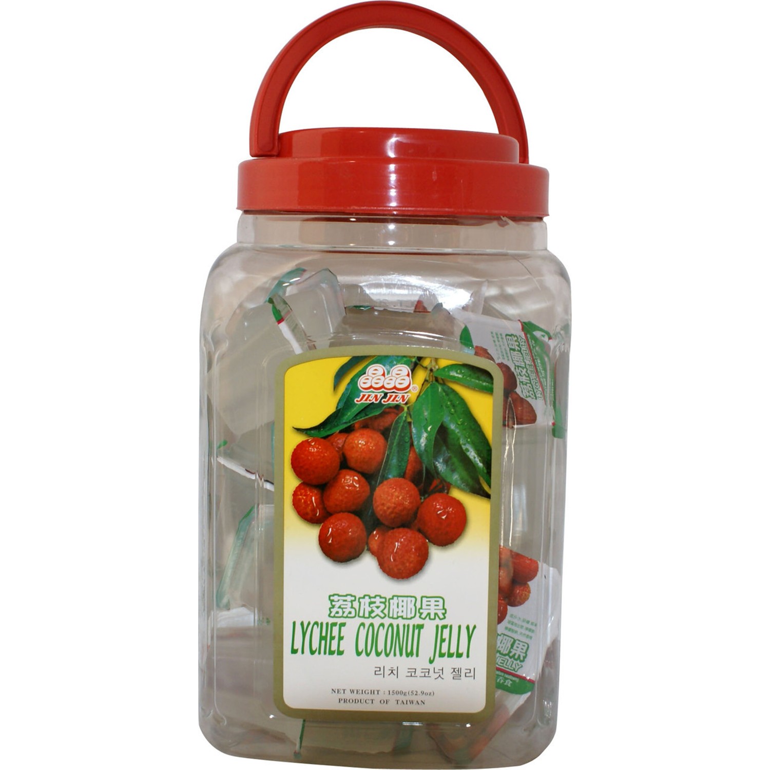 JIN JIN LYCHEE COCONUT JELLY JAR 1500 GM