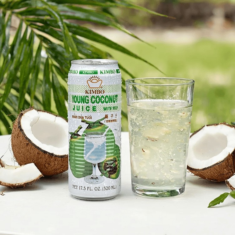 KIMBO YOUNG COCONUT JUICE WITH PULP 17.5 OZ