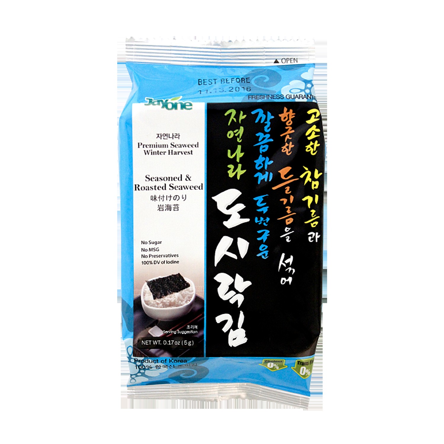 Jayone Seasoned & Roasted Seaweed 5 GM