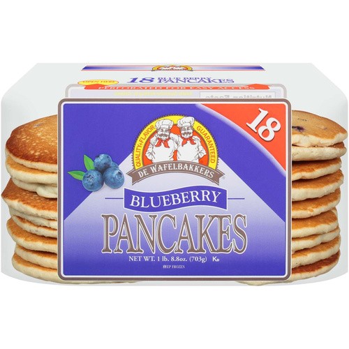 DE WAFELBAKKERS BLUEBERRY PANCAKES 18 COUNT