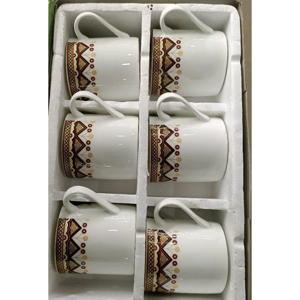 CERAMIC CUP SET 6 PCS 1 COUNT