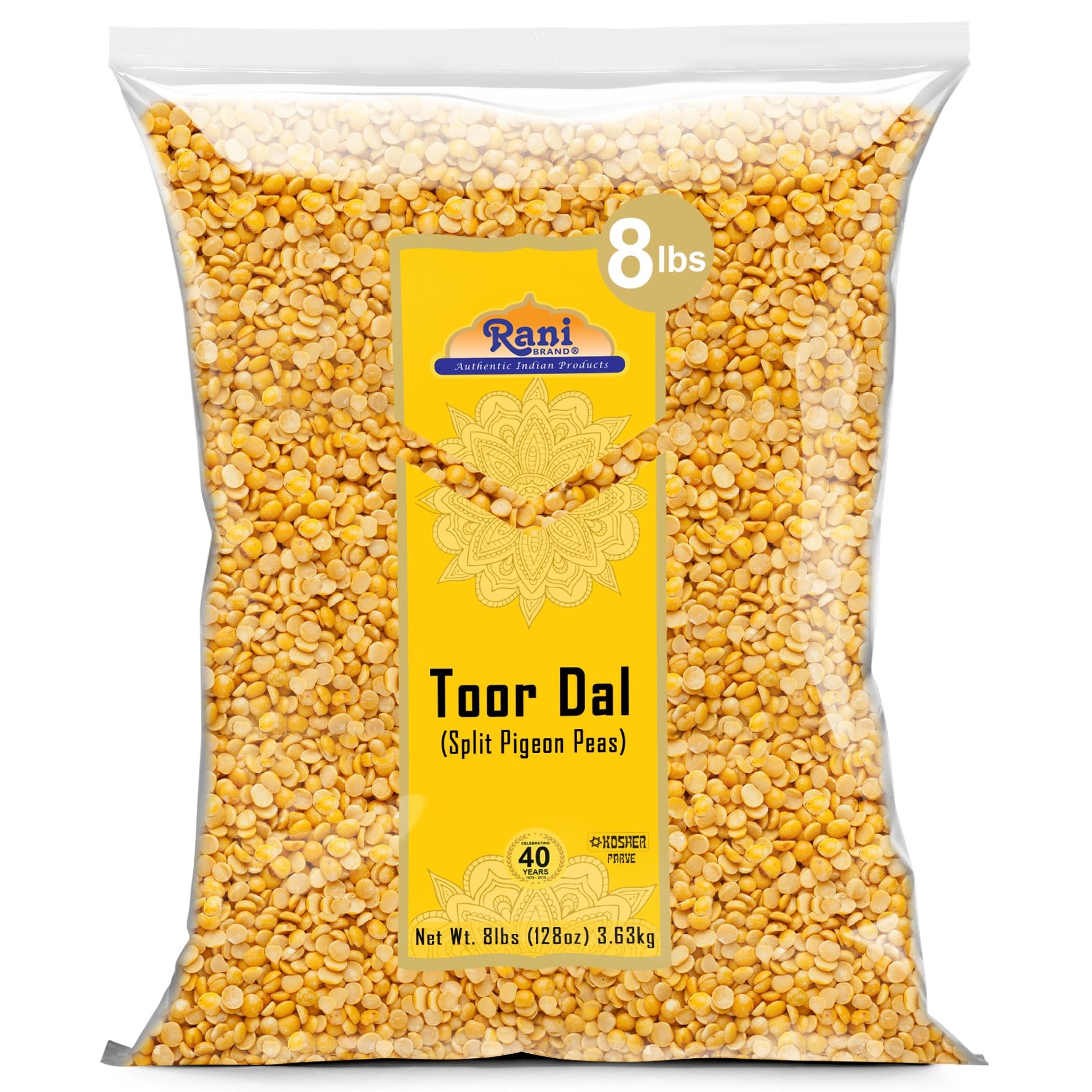 Rani Toor Dal Plain 8 LBS