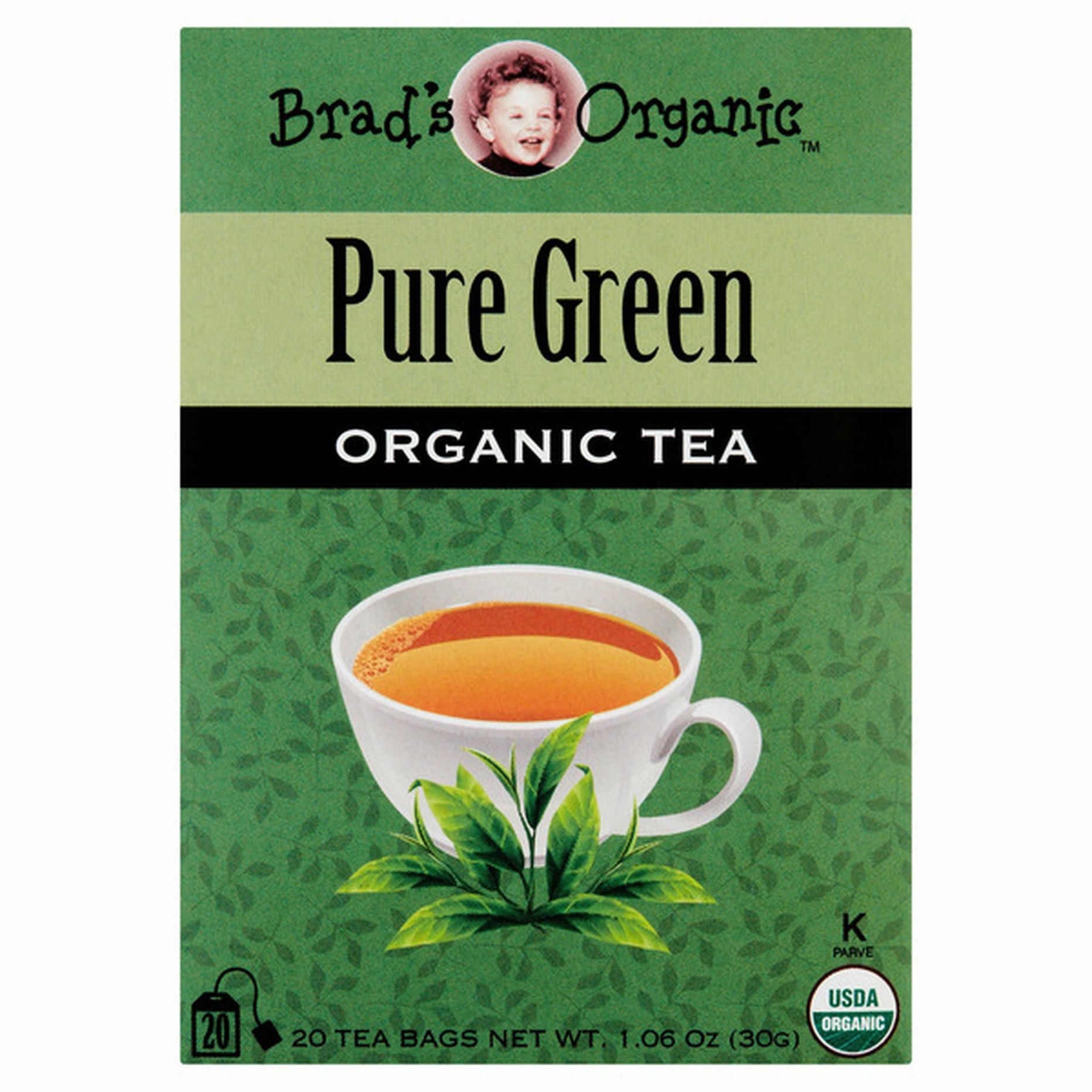 BRAD'S ORGANIC PURE GREEN TEA 30 GM