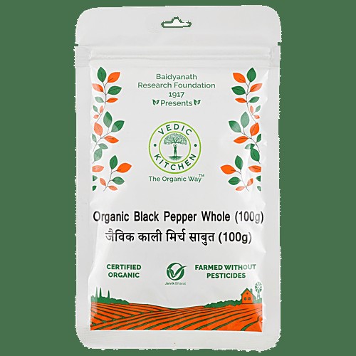 VEDIC ORG BLACK PAPPER WHOLE 100 GM