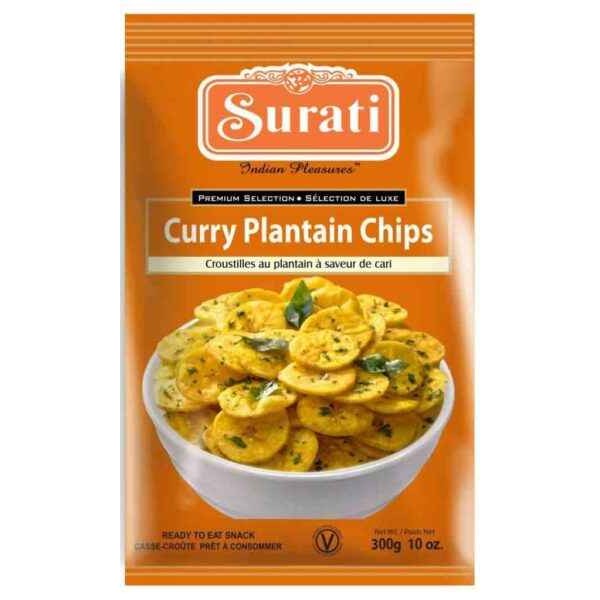 CURRY PLANTAIN CHIPS SURATI 300 GM