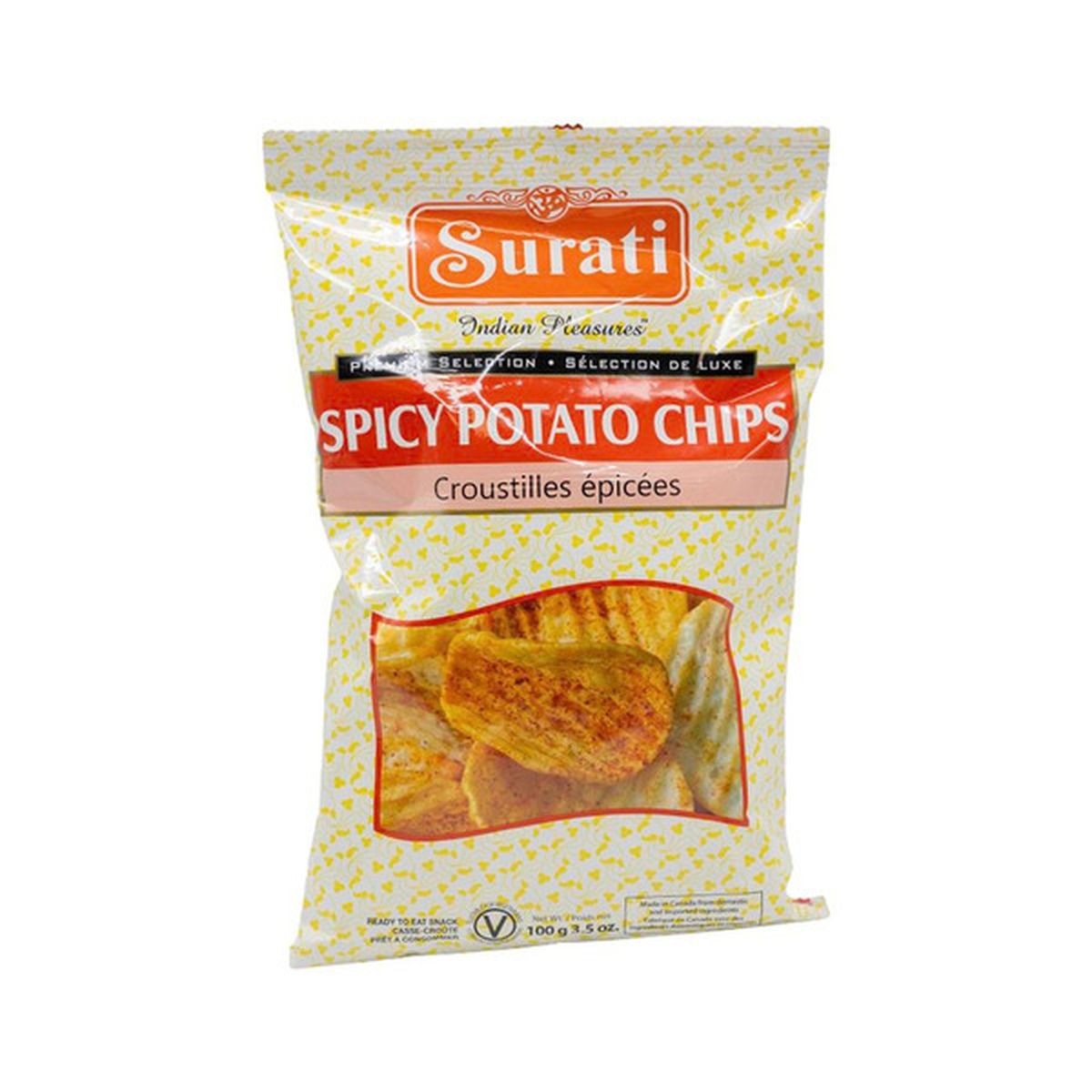 SURATI POTATO CHIPS SPICY 3.5 OZ