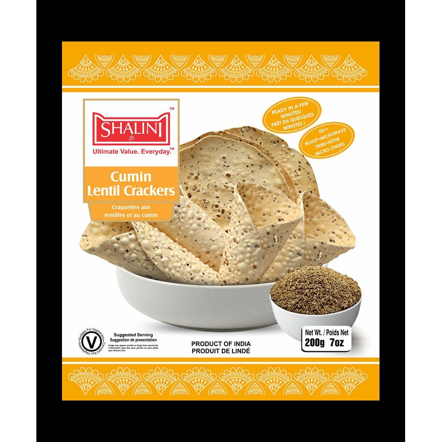 CUMIN LENTIL CRACKERS SHALINI 200 GM
