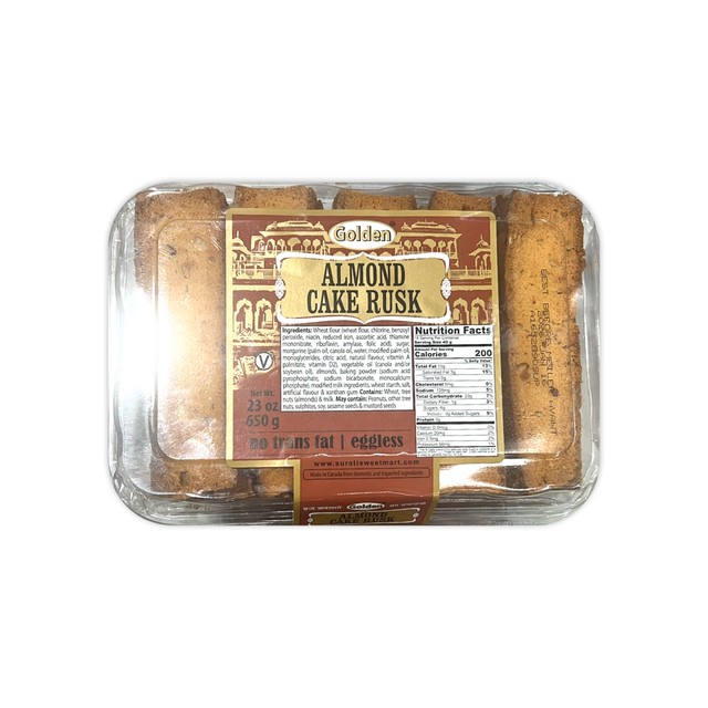 Golden Almond Cake Rusk 600 GM