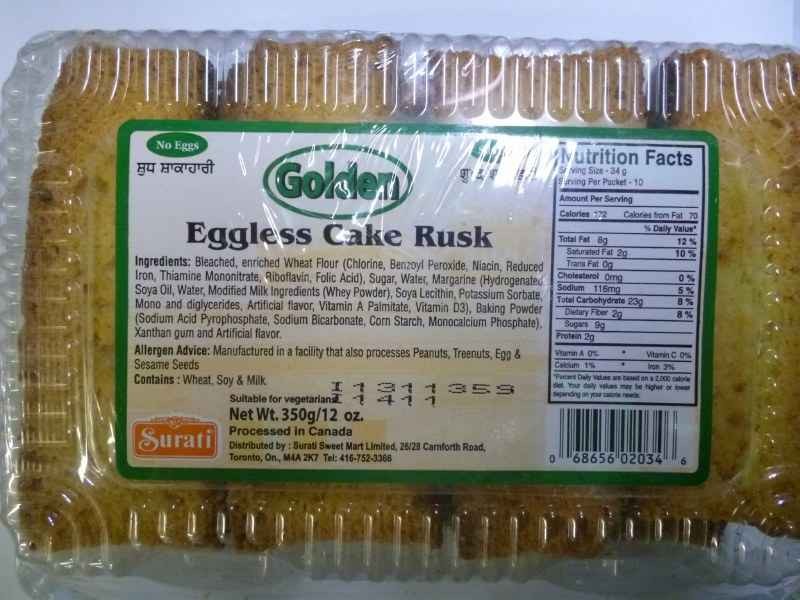 EGGLESS CAKE RUSK GOLDEN 320 GM