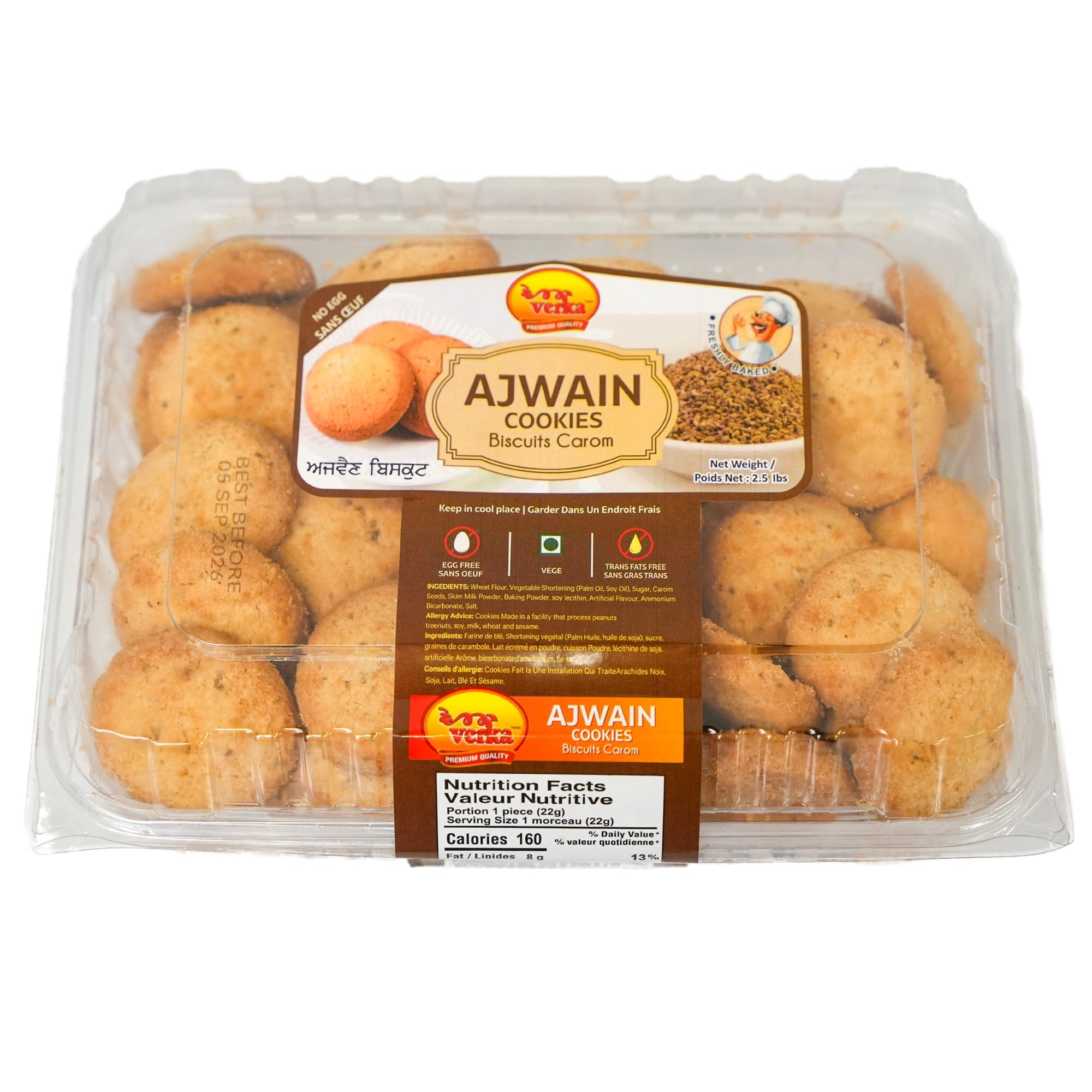 GOLDEN AJWAIN BISCUITS  2.5 LBS