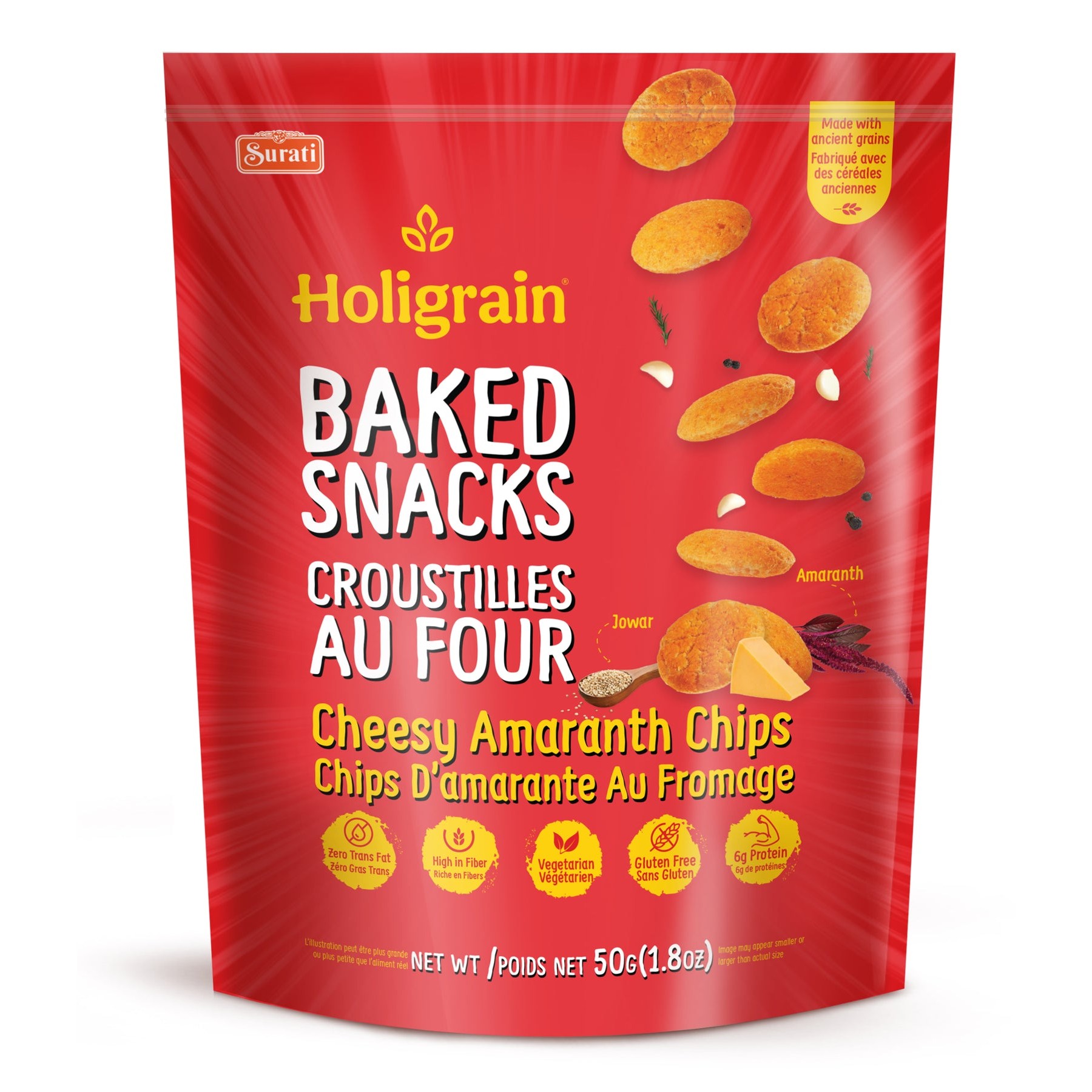 BAKED SNACKS CHEESY AMARNATH CHIPS  SURATI 50 GM
