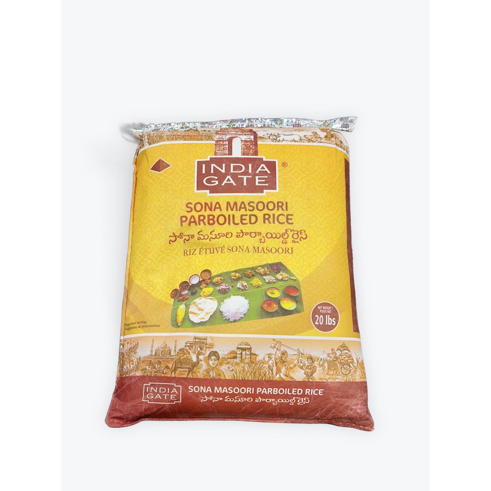 India Gé‘ºæŠ°é‘¼?Parboiled Sona Masoori Rice 20 LBS
