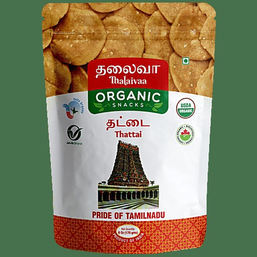 Thalaivaa Organic Garlic Thattai  170 GM
