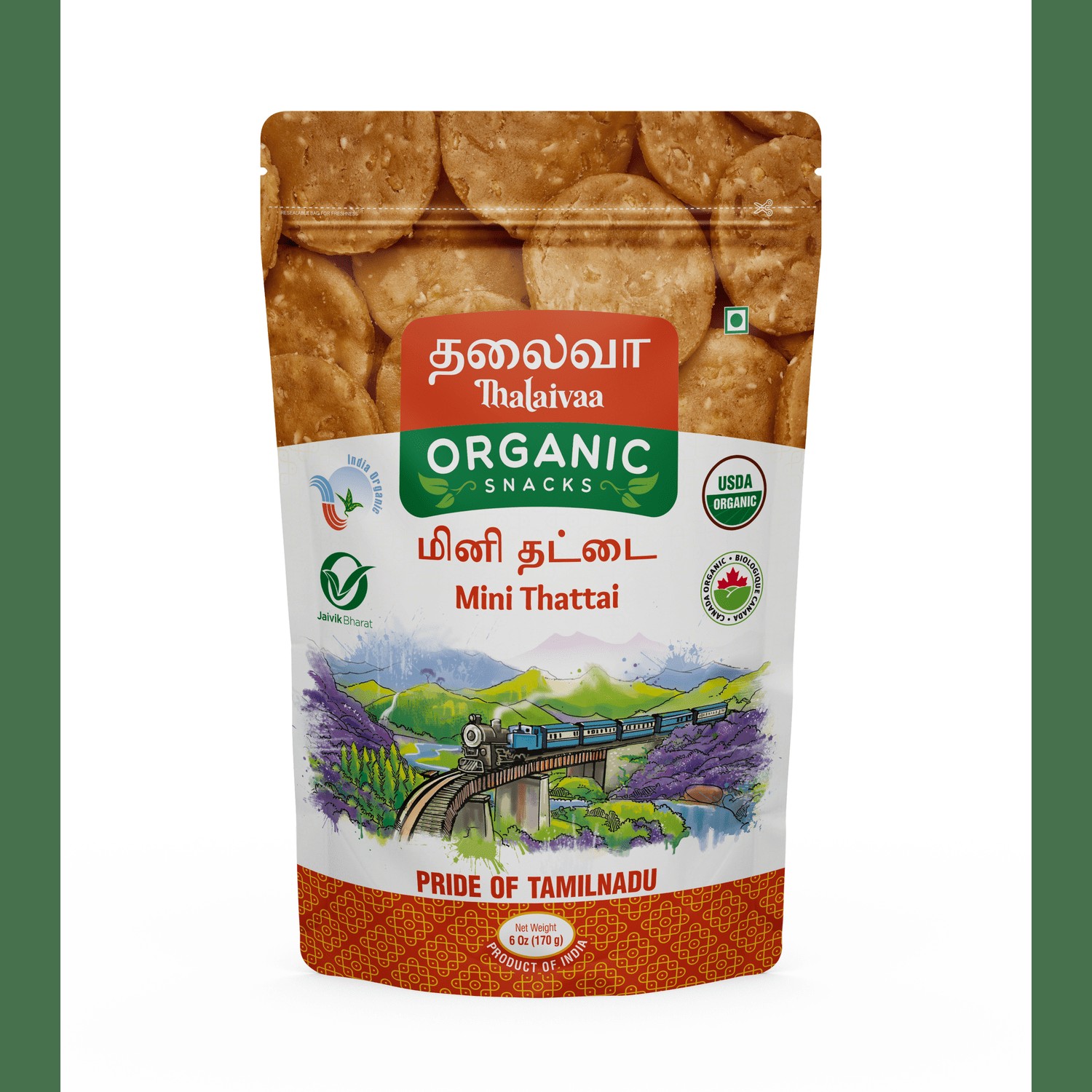Thalaivaa Organic Mini Thattai 170 GM